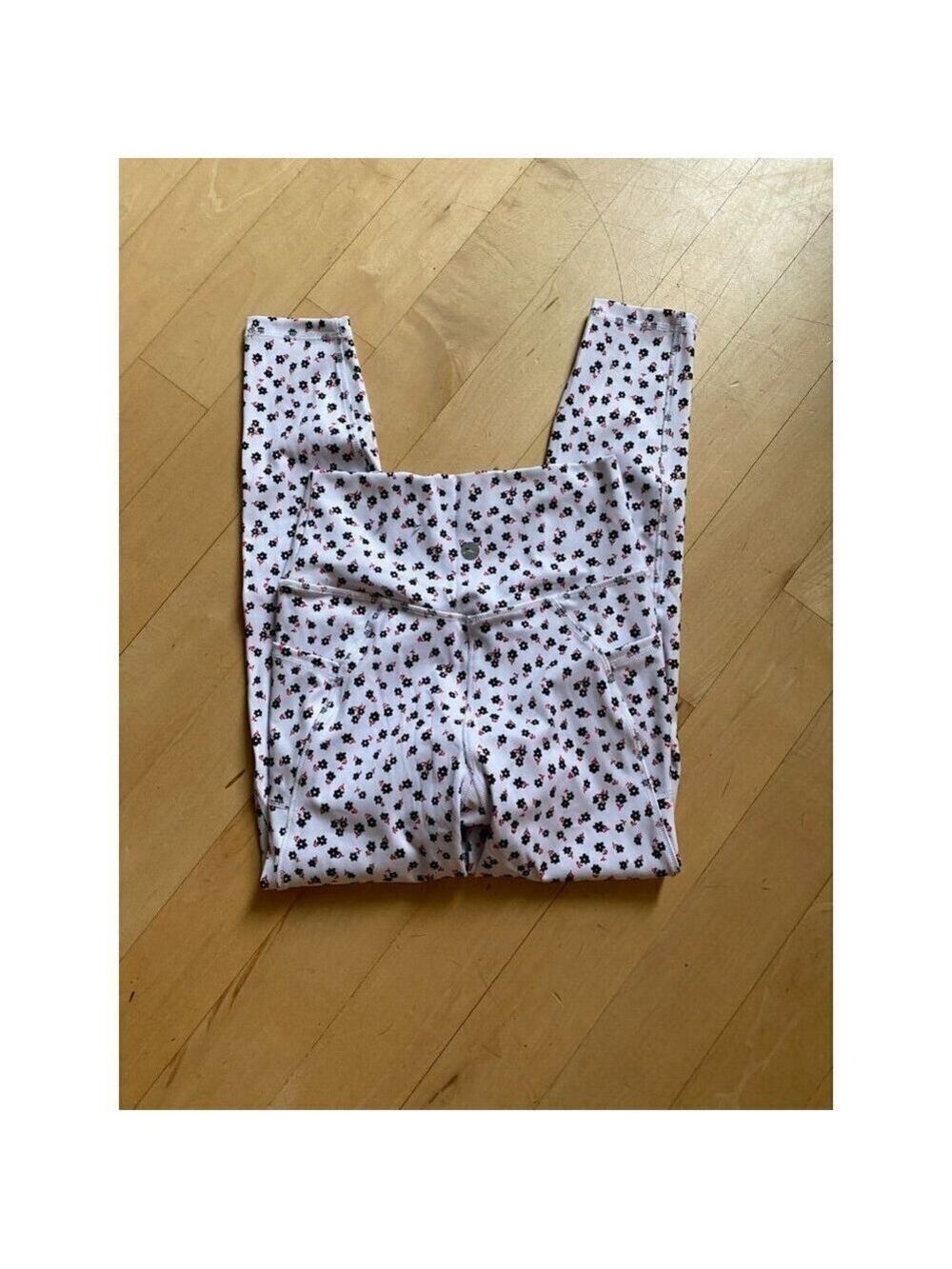 X by Gottex BNWOT "Rachel" ankle tights NEW pull on "Polka flower" - Picture 5 of 6